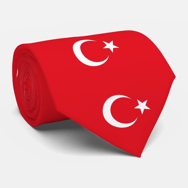 Gravata Bandeira da Turquia (Rolled)