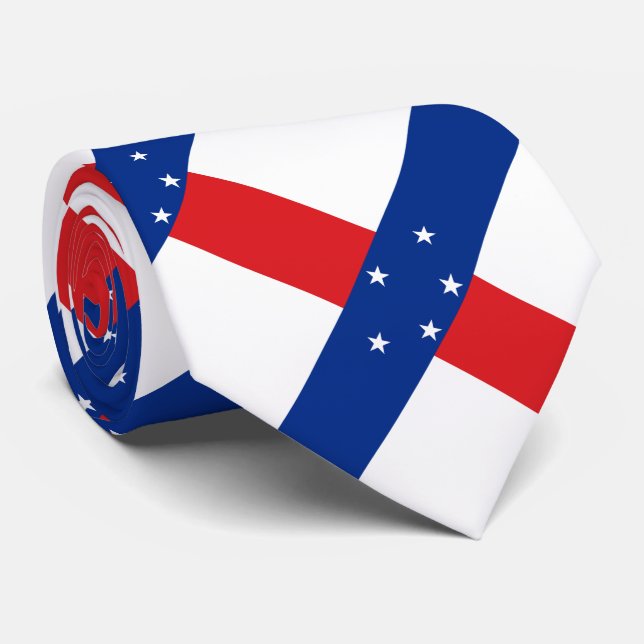 Gravata Bandeira das Antilhas Holandesas (Rolled)