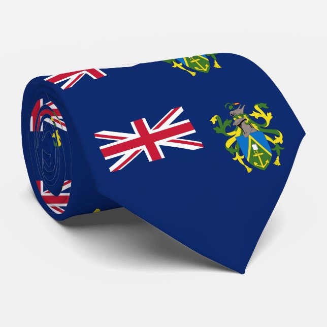 Gravata Bandeira das Ilhas Pitcairn (Rolled)