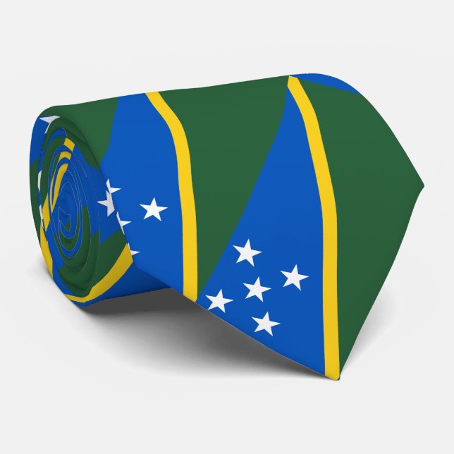 Gravata Bandeira das Ilhas Salomão (Rolled)