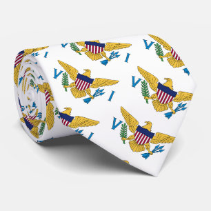 Gravata Bandeira das Ilhas Virgens dos Estados Unidos