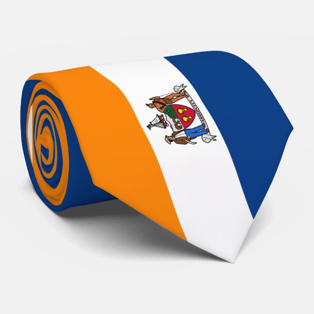 Gravata Bandeira de Albany (Nova Iorque) (Rolled)