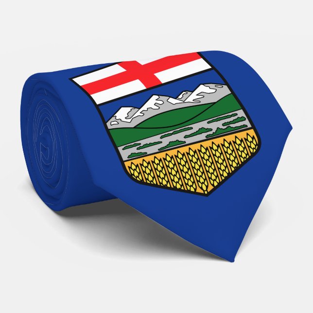 Gravata Bandeira de Alberta (Rolled)