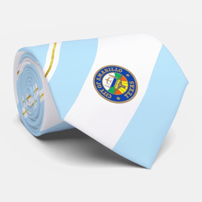 Gravata Bandeira de Amarillo (Texas) (Rolled)