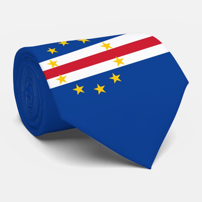 Gravata Bandeira de Cabo Verde (Rolled)