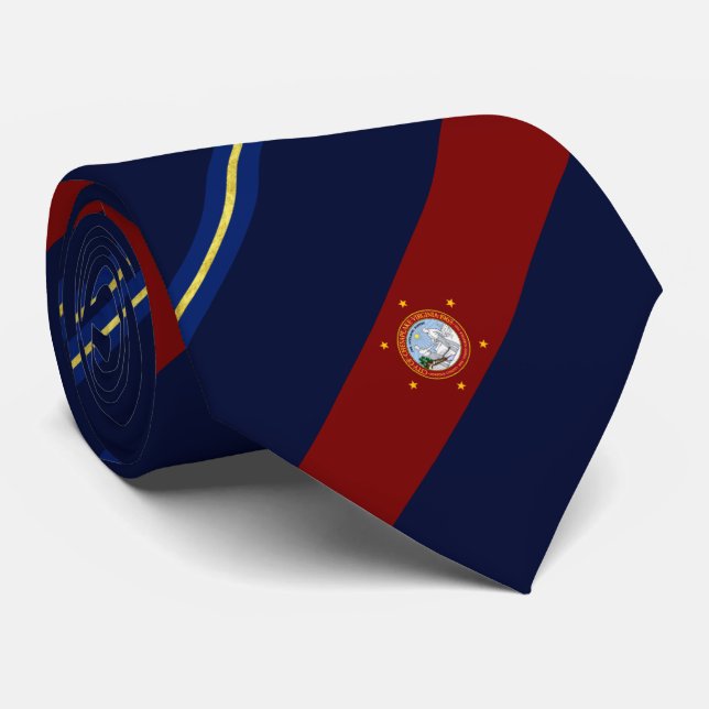 Gravata Bandeira de Chesapeake (Virgínia) (Rolled)