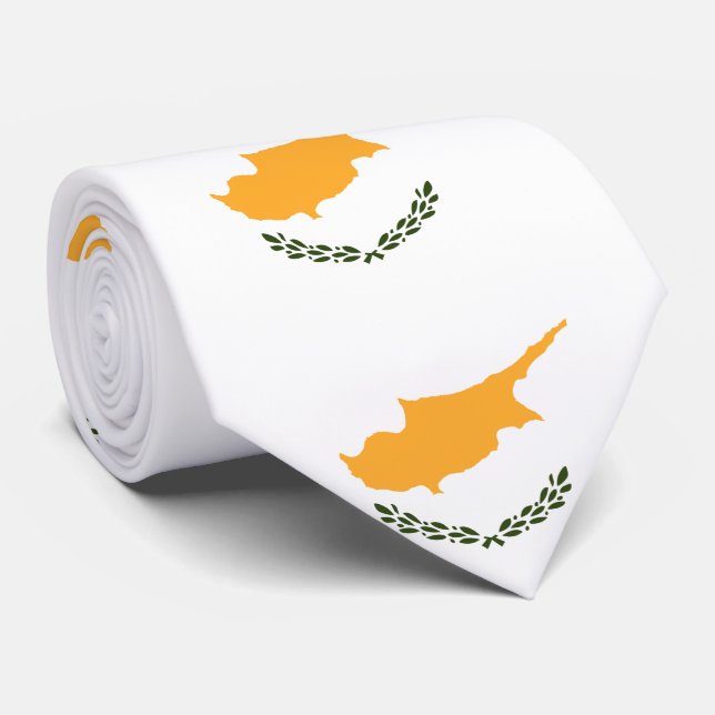 Gravata Bandeira de Chipre (Rolled)