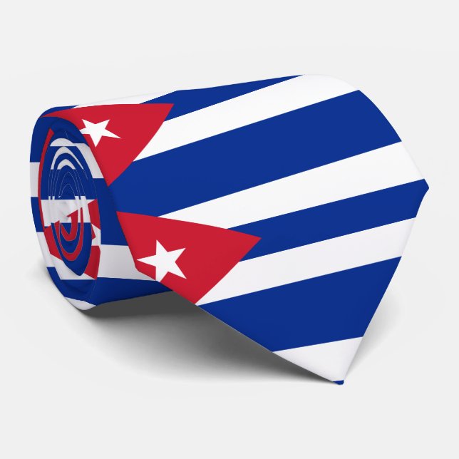 Gravata Bandeira de Cuba (Rolled)