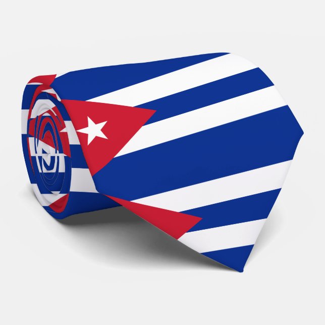 Gravata Bandeira de Cuba (Rolled)