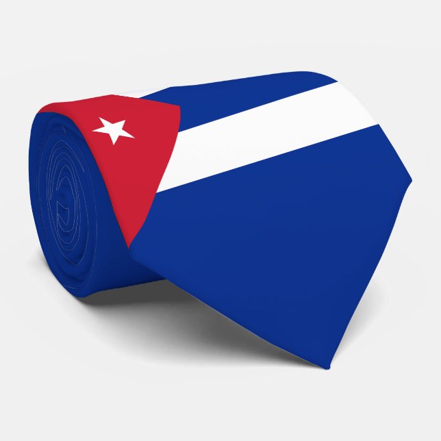 Gravata Bandeira de Cuba (Rolled)