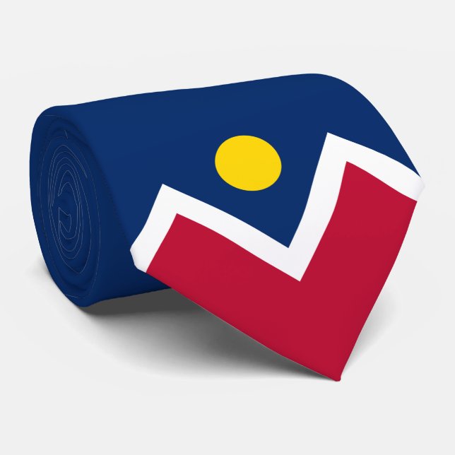 Gravata Bandeira de Denver (Colorado, EUA) (Rolled)