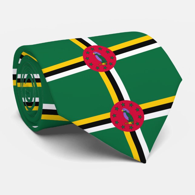 Gravata Bandeira de Dominica (Rolled)