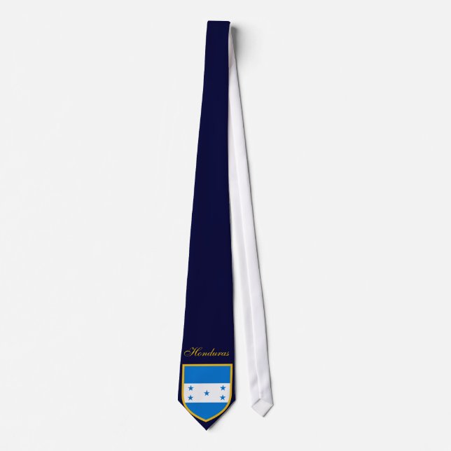 Gravata Bandeira de Honduras Nome Personalizado (Frente)