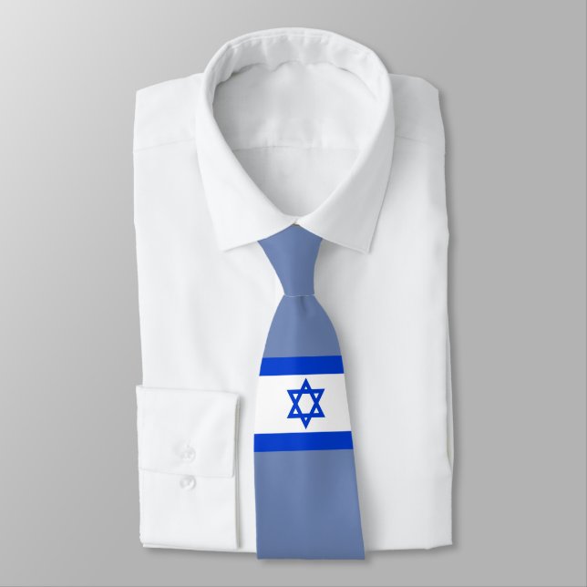 Gravata Bandeira de Israel (Amarrado)