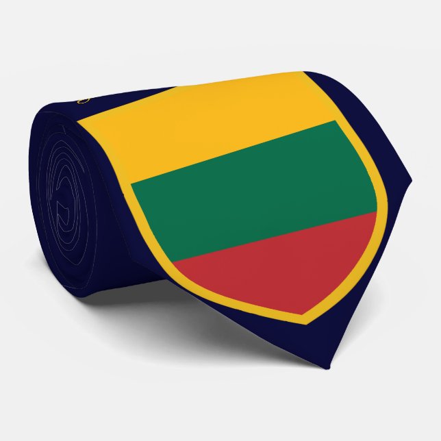 Gravata Bandeira de Lithuania personalizada (Rolled)