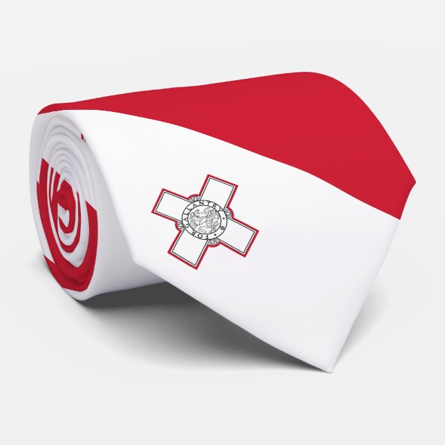 Gravata Bandeira de Malta (Rolled)