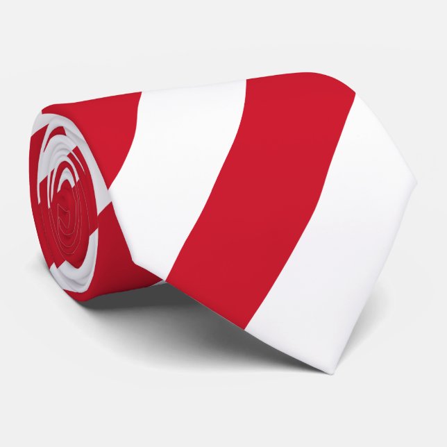 Gravata Bandeira de Mônaco (Rolled)