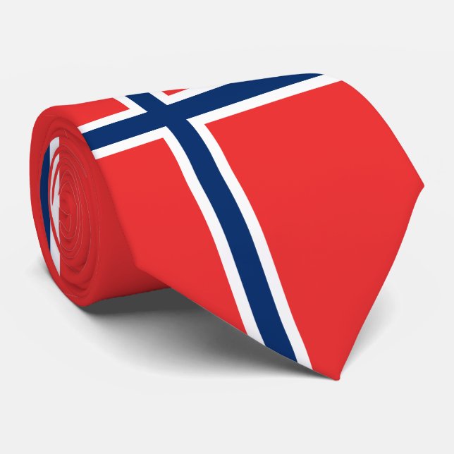 Gravata Bandeira de Noruega (Rolled)