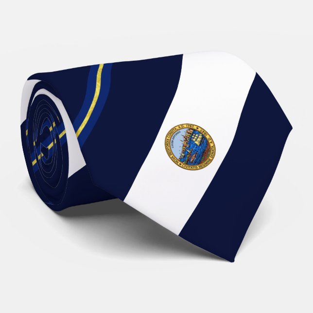 Gravata Bandeira de Nova Bedford (Massachusetts) (Rolled)
