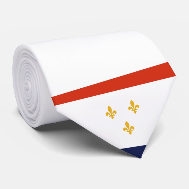 Gravata Bandeira de Nova Orleans (Louisiana, EUA) (Rolled)