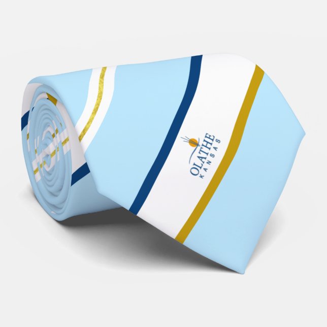 Gravata Bandeira de Olathe (Kansas) (Rolled)