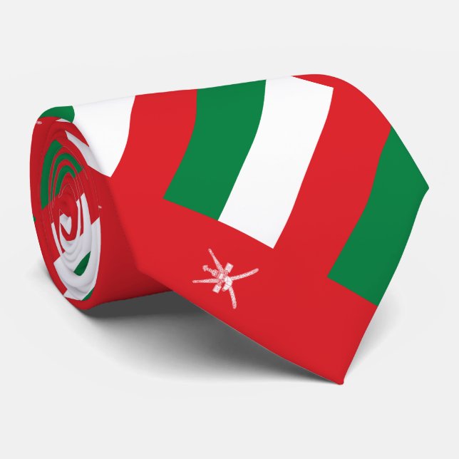 Gravata Bandeira de Omã (Rolled)