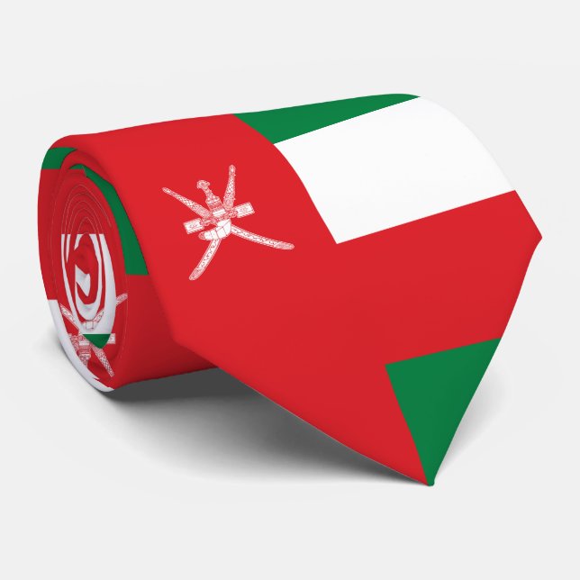 Gravata Bandeira de Omã (Rolled)