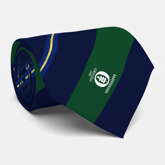Gravata Bandeira de Oxford (Mississippi) (Rolled)