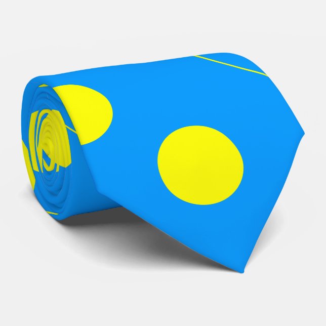 Gravata Bandeira de Palau (Rolled)
