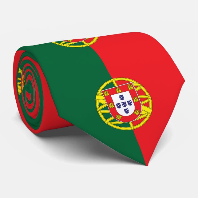 Gravata Bandeira de Portugal (Rolled)