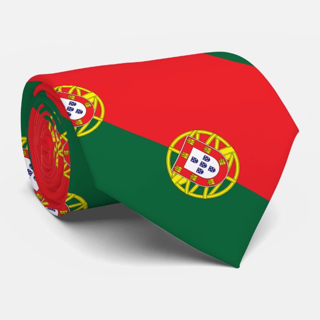 Gravata Bandeira de Portugal (Rolled)