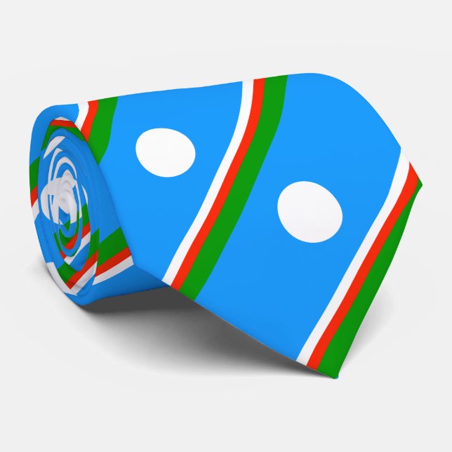 Gravata Bandeira de Sakha (Rolled)