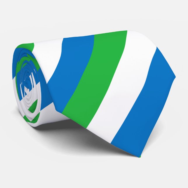 Gravata Bandeira de Serra Leoa (Rolled)