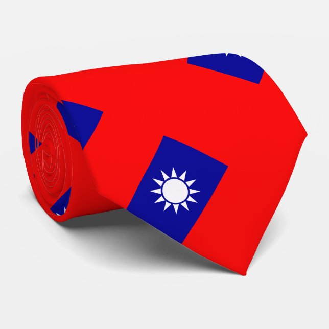 Gravata Bandeira de Taiwan (Rolled)