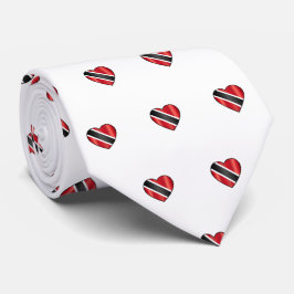 Gravata Bandeira de Trinidad e Tobago em BRANCO 