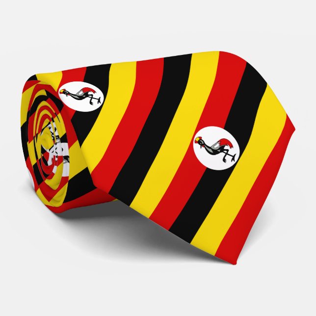 Gravata Bandeira de Uganda (Rolled)