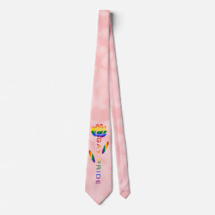 Gravata Bandeira do Arco-íris Rosa Orgulho Gay