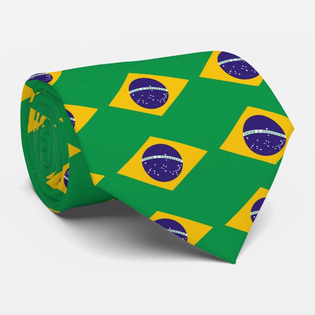 Gravata Bandeira do Brasil Bandeira do Brasil (Rolled)