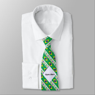 Gravata Bandeira do Brasil e Brasil Come o Nome
