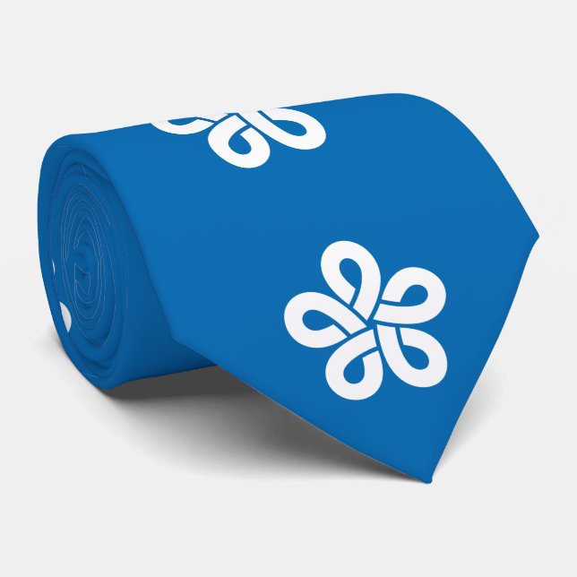 Gravata Bandeira do Distrito de Fukuoka, Japão (Rolled)