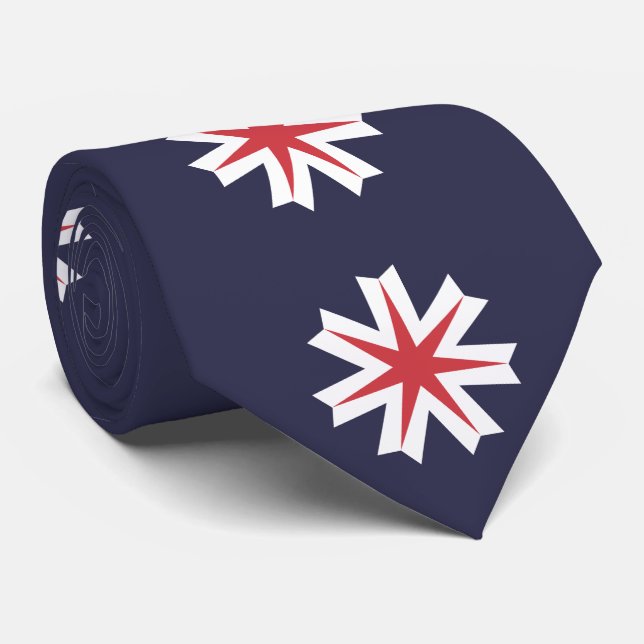 Gravata Bandeira do Distrito de Hokkaido, Japão (Rolled)