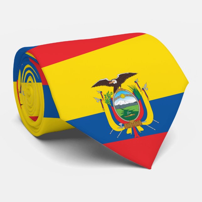Gravata Bandeira do Equador (Rolled)