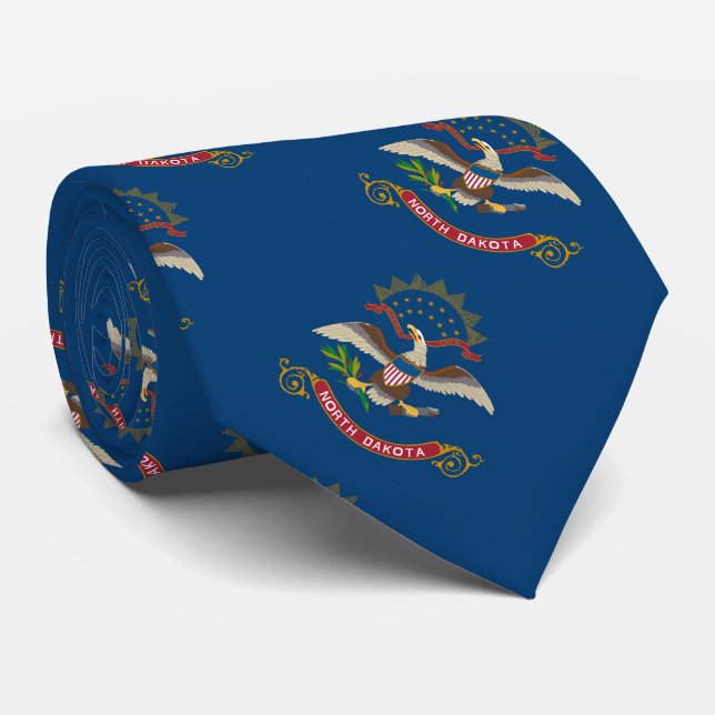 Gravata Bandeira do Estado da Dacota do Norte (Rolled)