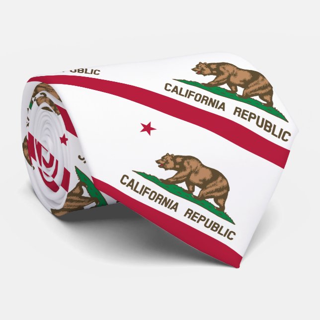 Gravata Bandeira do Estado da República da Califórnia (Rolled)