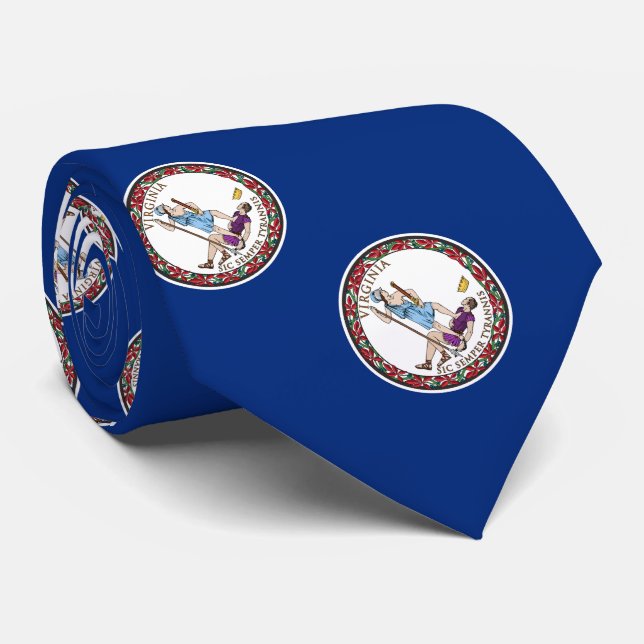Gravata Bandeira do estado da Virgínia (Rolled)