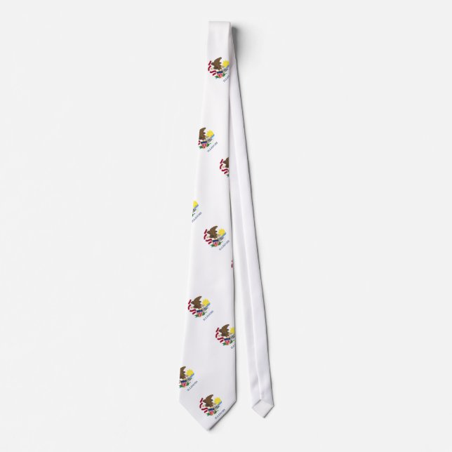 Gravata Bandeira do estado de Illinois (Frente)