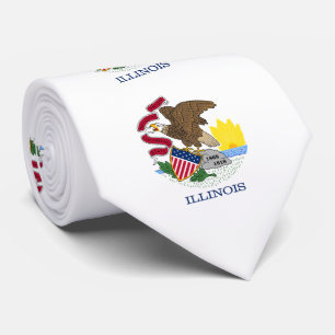 Gravata Bandeira do Estado de Illinois
