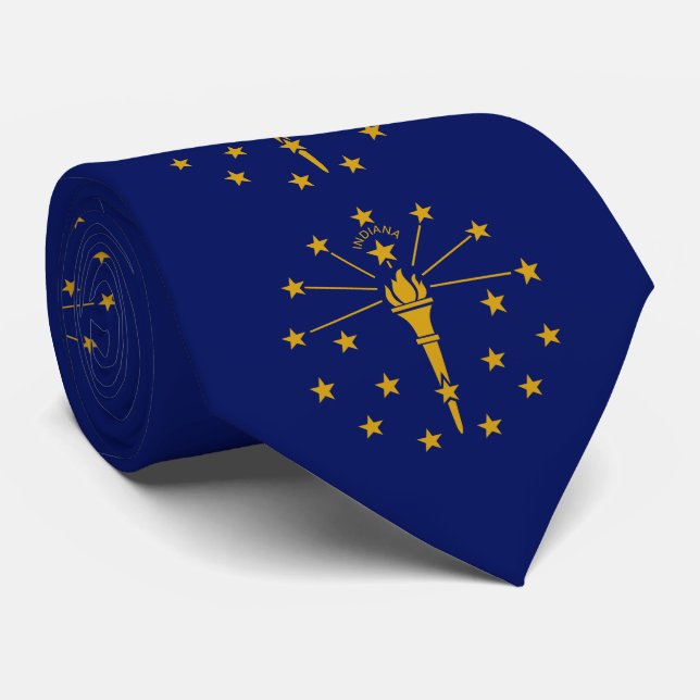 Gravata Bandeira do estado de Indiana (Rolled)