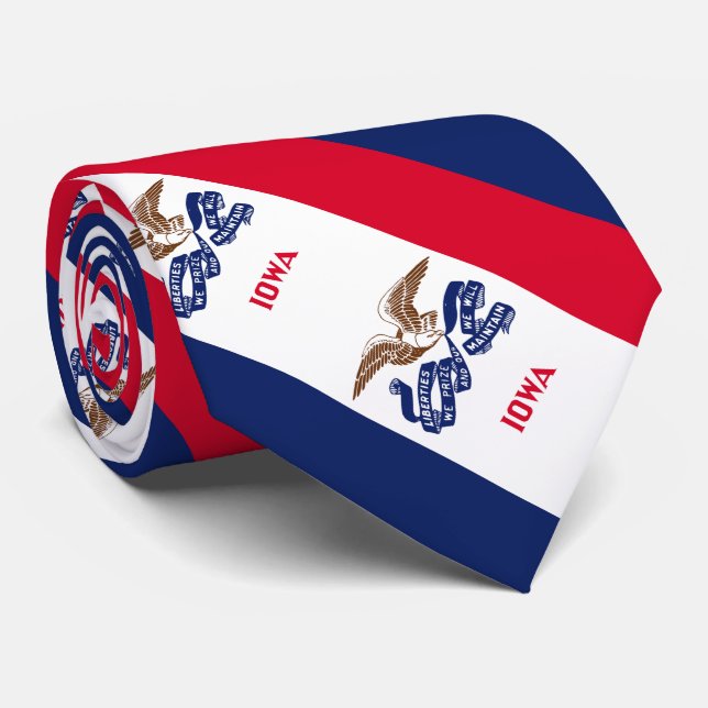 Gravata Bandeira do Estado de Iowa (Rolled)