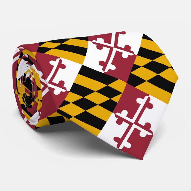 Gravata Bandeira do Estado de Maryland (Rolled)